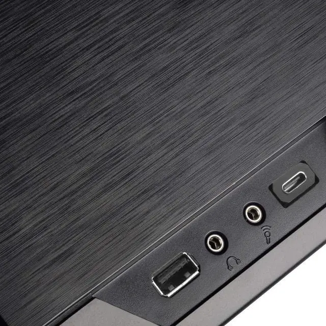 Alt view image 12 of 13 - SilverStone GD09B-C Ideal compact ATX HTPC case with USB Type-C port