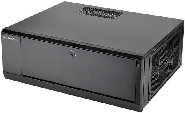 Alt view image 2 of 7 - SilverStone Technology SST-GD10B-USA Home Theater Computer Case (HTPC) with Lockable Front Panel for ATX/Micro-ATX Motherboards GD10B-USA