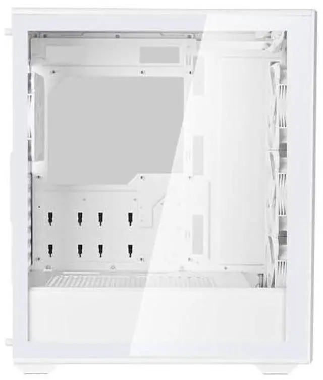 Alt view image 3 of 7 - SilverStone Technology FARA 515XR White Compact ATX Tower Chassis with Four Included Rainbow Fans, SST-FA515XR-WG
