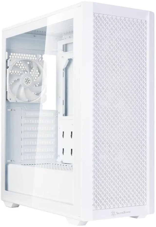 Alt view image 5 of 7 - SilverStone Technology FARA 515XR White Compact ATX Tower Chassis with Four Included Rainbow Fans, SST-FA515XR-WG