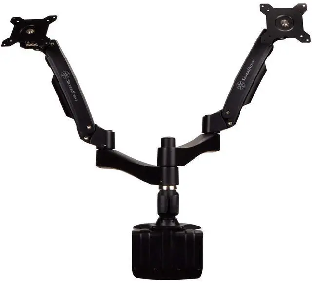 Alt view image 5 of 11 - Silverstone Tek Dual LCD Monitor Desk Mounting Bracket with Articulating Arms up to 24-Inch (ARM22BC)