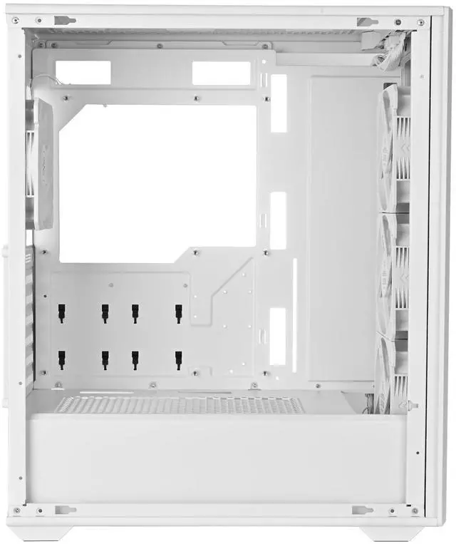 Alt view image 6 of 7 - SilverStone Technology FARA 515XR White Compact ATX Tower Chassis with Four Included Rainbow Fans, SST-FA515XR-WG