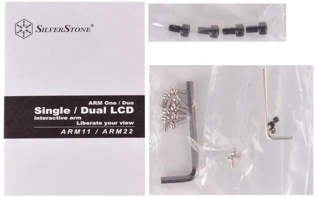 Alt view image 6 of 11 - Silverstone Tek Dual LCD Monitor Desk Mounting Bracket with Articulating Arms up to 24-Inch (ARM22BC)