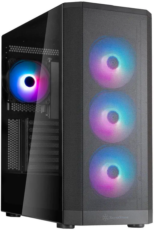 Main image of SilverStone Technology FARA 514X Black ATX All-Metal Tower Chassis with Dual Radiator Support - ARGB Fans - GPU Brace - FA514X-BG
