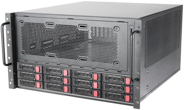 Alt view image 5 of 7 - SilverStone Technology RM61-312 6U 12-Bay Rackmount Chassis  - Dual PSU compatibility - Triple 360mm radiator support - 12 Gb/s Mini-SAS HD SFF-8643 Featuring SGPIO Compatibility