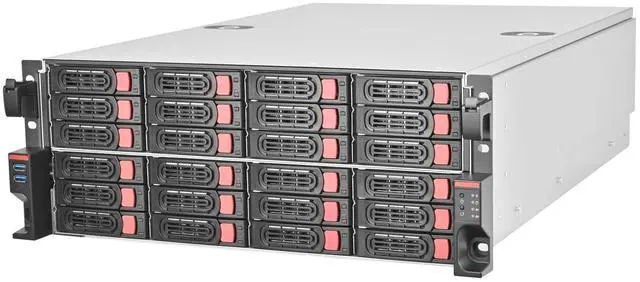 Main image of SilverStone Technology RM43-324-RS 4U 24-Bay 2.5" / 3.5" HDD/SSD Rackmount Storage Server Chassis with Mini-SAS HD SFF-8643 12 Gb/s Interface  SST-RM43-324-RS