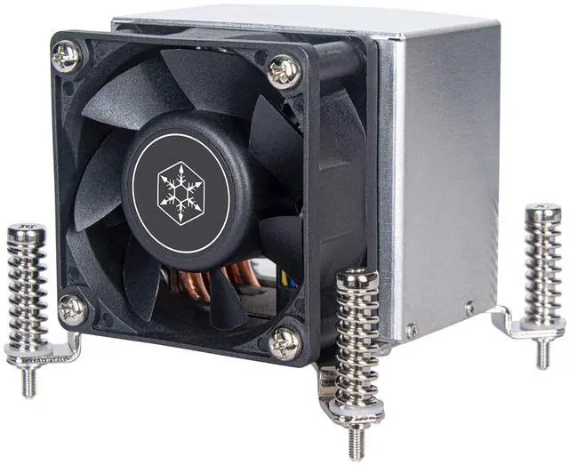 Alt view image 2 of 8 - Silverstone Argon CPU Cooler, Copper heat pipes with aluminum fins, 6mm heat-pipe x 3, 60mm dual ball bearing PWM fan, spring screw for Intel LGA1700