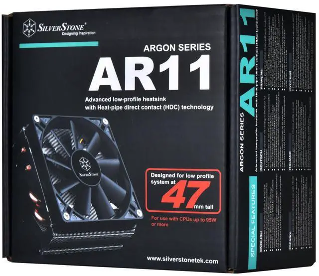 Alt view image 14 of 19 - Silverstone Argon Series (AR11-USA) Intel Socket LGA1150/1151/1155/1156 Compatible
