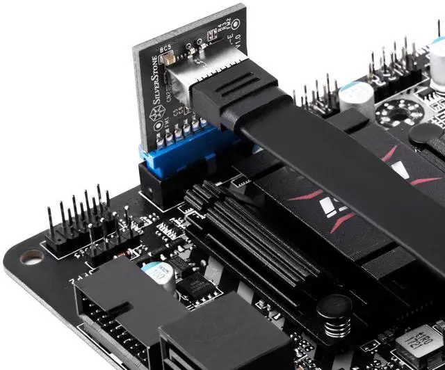 Alt view image 5 of 9 - USB3.0 Internal 19pin male to USB-C internal 20pin key-A female adapter.