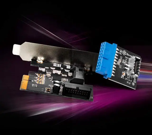 Alt view image 8 of 9 - USB3.0 Internal 19pin male to USB-C internal 20pin key-A female adapter.