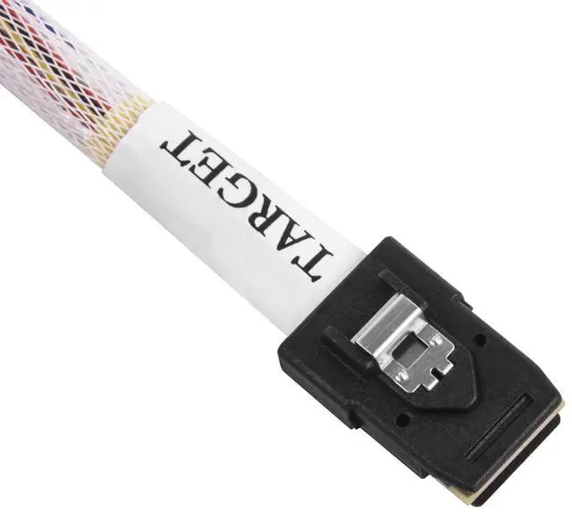 Alt view image 6 of 8 - 36 pin MiniSAS SFF-8087(Target) to SATA 7pin(HOST)+SIDEBAND cable 0.5M