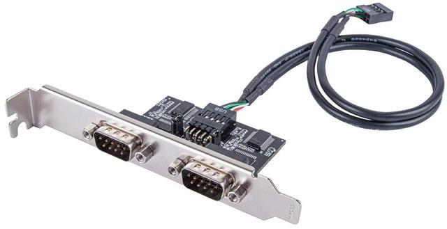 Alt view image 8 of 14 - Silverstone ECD01 Internal USB 2.0 to dual RS232 port adapter