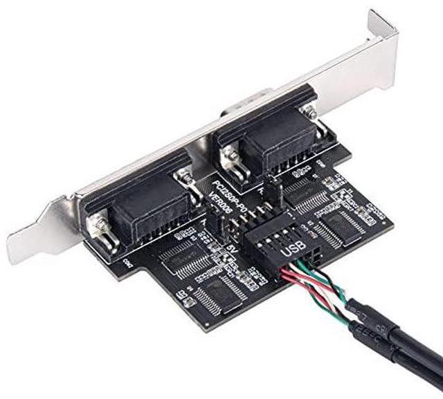 Alt view image 10 of 14 - Silverstone ECD01 Internal USB 2.0 to dual RS232 port adapter
