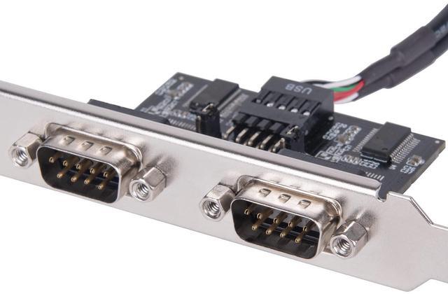 Alt view image 11 of 14 - Silverstone ECD01 Internal USB 2.0 to dual RS232 port adapter