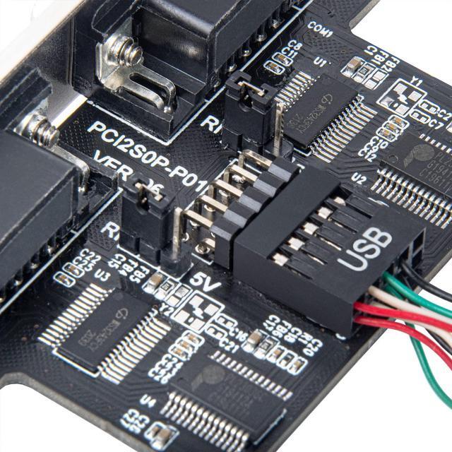 Alt view image 12 of 14 - Silverstone ECD01 Internal USB 2.0 to dual RS232 port adapter