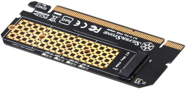 Alt view image 4 of 9 - M.2 NVMe SSD to PCIe Gen 3 X16 with heatsink and thermal pad adapter card, support up to 22X80mm M.2 SSD(M key)