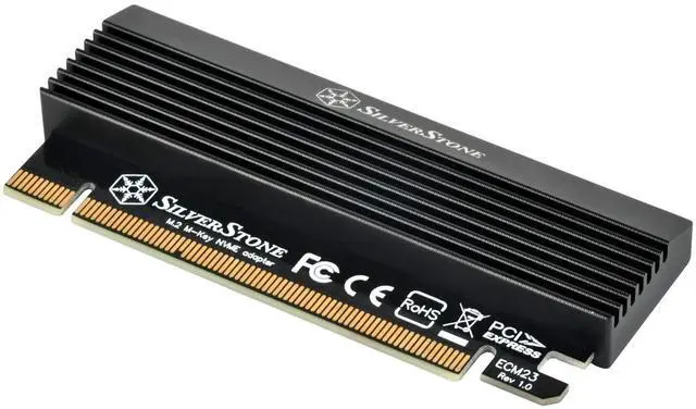 Alt view image 5 of 9 - M.2 NVMe SSD to PCIe Gen 3 X16 with heatsink and thermal pad adapter card, support up to 22X80mm M.2 SSD(M key)