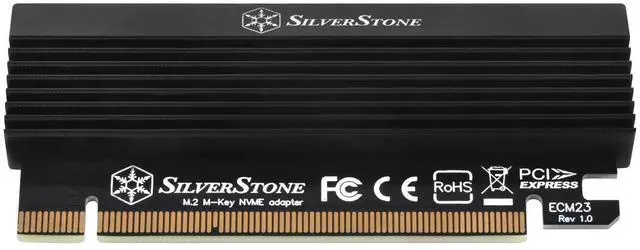 Alt view image 6 of 9 - M.2 NVMe SSD to PCIe Gen 3 X16 with heatsink and thermal pad adapter card, support up to 22X80mm M.2 SSD(M key)