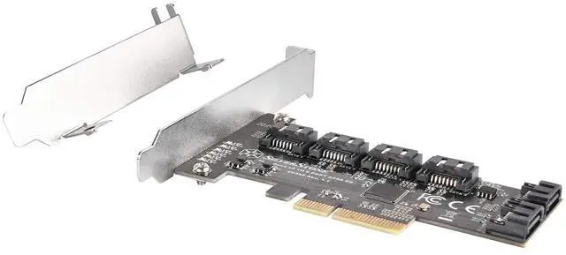 Alt view image 11 of 14 - silverstone technology ecs06 6 port sata gen3 (6gbps) non-raid pci express gen3 x2 card