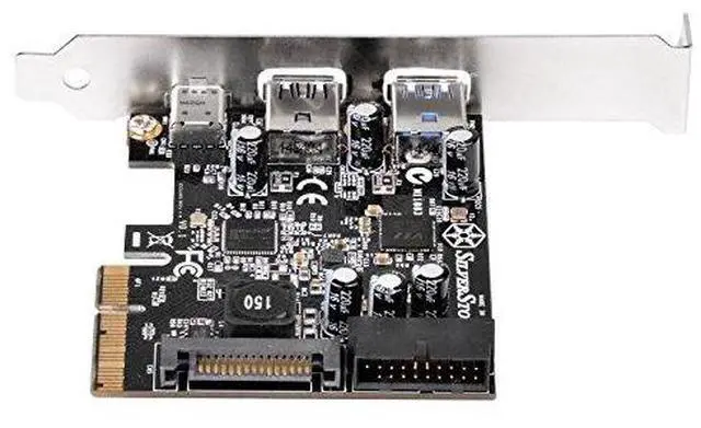 Alt view image 13 of 16 - 5 ports USB 3.1+3.0 combo PCIe Gen2 x 2 card, 1 port USB 3.1 Gen2 10Gbps Type C and 2 ports USB 3.0 Type A + 2 ports internal 19pin USB 3.0