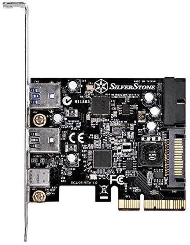 Alt view image 12 of 16 - 5 ports USB 3.1+3.0 combo PCIe Gen2 x 2 card, 1 port USB 3.1 Gen2 10Gbps Type C and 2 ports USB 3.0 Type A + 2 ports internal 19pin USB 3.0