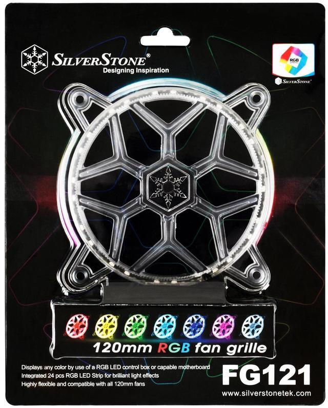 Alt view image 7 of 13 - SilverStone Technology 120mm RGB LED Fan Guard/Grill for ASUS AURA SYNC/MSI Mystic Light Sync/ASROCK AURA RGB/BIOSTAR RACING and Others FG121