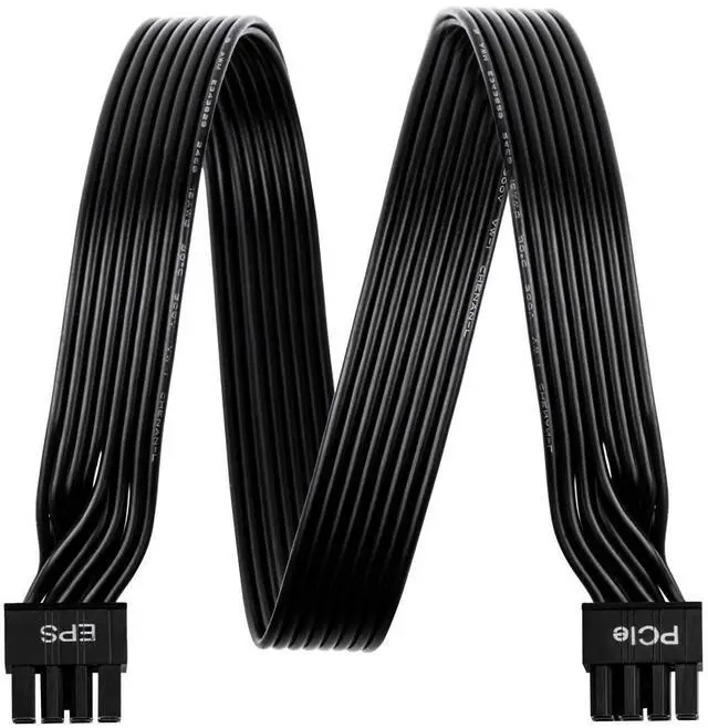 Alt view image 5 of 9 - EPS to PCIE 8pin 750mm Convertion Modular Cable, Black