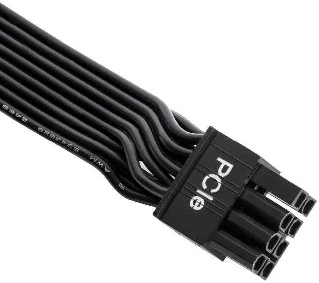 Alt view image 9 of 9 - EPS to PCIE 8pin 750mm Convertion Modular Cable, Black