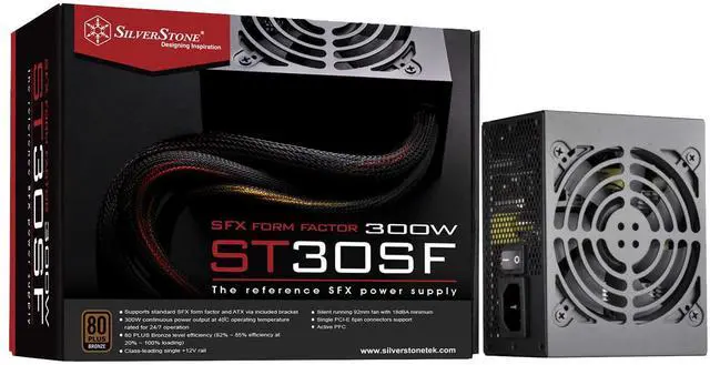 Alt view image 8 of 12 - silverstone technology 300w sfx form factor 80 plus bronze power supply (st30sf-v2-usa)