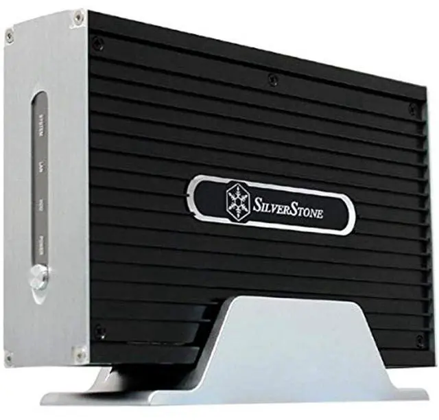 Alt view image 2 of 2 - Black, Aluminum External 3.5" HDD enclosure USB + LAN connection capability