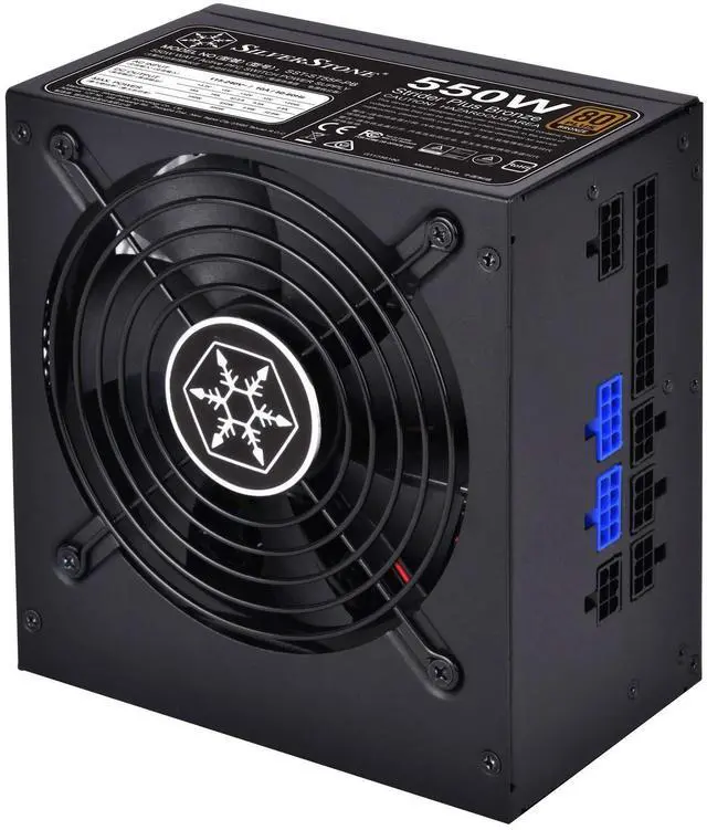 Alt view image 12 of 15 - 550W, ATX, single +12V rails with 42.5A output, Silent 120mmFan with 18dBA, efficiency 80Plus Bronze certification, fully modular cable, 140mm depth, 2x8/6pin PCI-E.