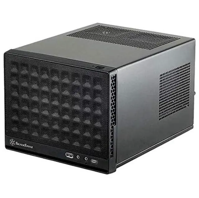 Alt view image 3 of 8 - silverstone technology sg13, type-c port, ultra compact mini-itx computer case with mesh front panel, black, sst-sg13b-c