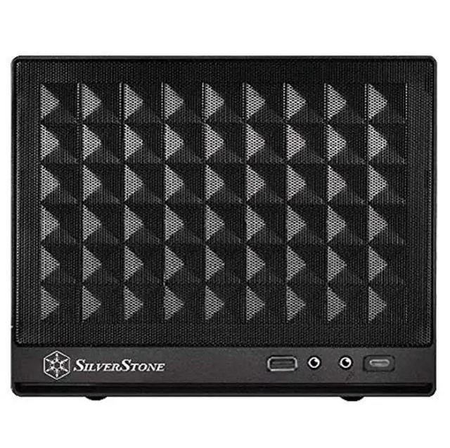 Alt view image 4 of 8 - silverstone technology sg13, type-c port, ultra compact mini-itx computer case with mesh front panel, black, sst-sg13b-c