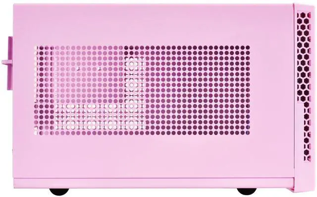 Alt view image 11 of 13 - Pink, ABS bezel, steel body, Mini-ITX, 1x3.5" or 2x2.5", 1x2.5", 1x120 or 140 fan/radiator slot, 1xaudio, 1xMIC, 2xUSB3.0, ATX PSU support