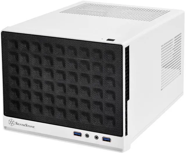 Alt view image 2 of 8 - silverstone technology ultra compact mini-itx computer case with mesh front panel white & black (sst-sg13wb-usa)