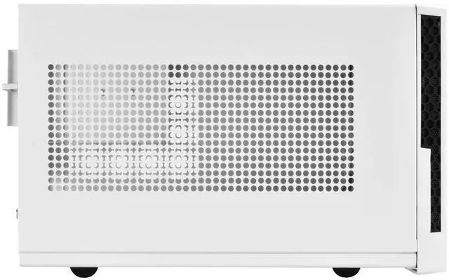 Alt view image 6 of 8 - White&Black, ABS bezel, steel body, Mini-ITX, 1x3.5" or 2x2.5", 1x2.5", 1x120 or 140 fan/radiator slot, 1xaudio, 1xMIC, 2xUSB3.0, ATX PSU support