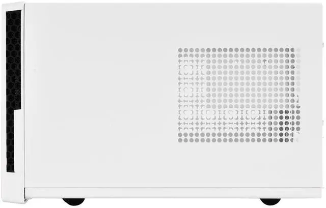 Alt view image 7 of 8 - White&Black, ABS bezel, steel body, Mini-ITX, 1x3.5" or 2x2.5", 1x2.5", 1x120 or 140 fan/radiator slot, 1xaudio, 1xMIC, 2xUSB3.0, ATX PSU support