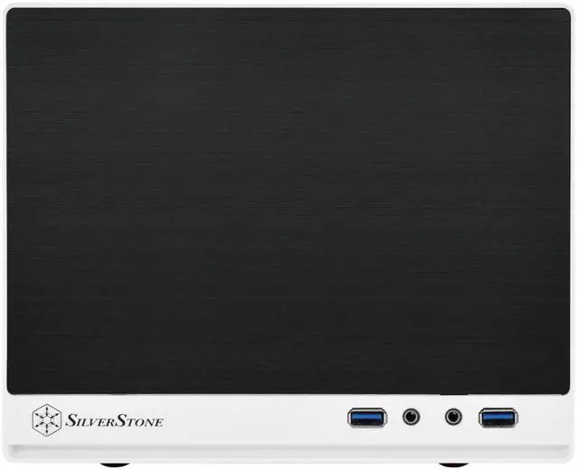 Alt view image 5 of 8 - White&Black, ABS bezel, steel body, Mini-ITX, 1x3.5" or 2x2.5", 1x2.5", 1x120 or 140 fan/radiator slot, 1xaudio, 1xMIC, 2xUSB3.0, ATX PSU support
