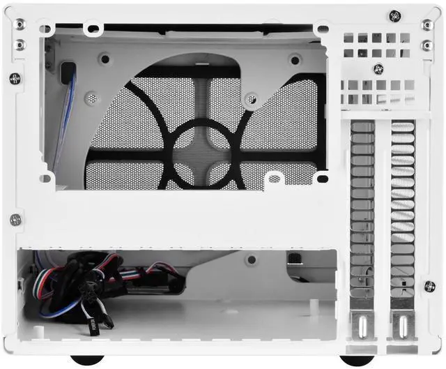 Alt view image 8 of 8 - White&Black, ABS bezel, steel body, Mini-ITX, 1x3.5" or 2x2.5", 1x2.5", 1x120 or 140 fan/radiator slot, 1xaudio, 1xMIC, 2xUSB3.0, ATX PSU support