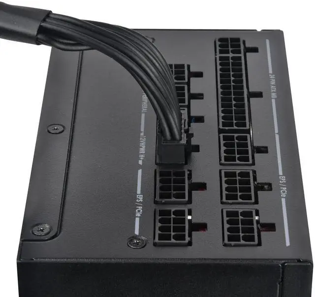 Alt view image 15 of 17 - Silverstone Cybenetics Gold 1000W PCIe 5.0 Fully Modular Power Supply DA1000R Gold