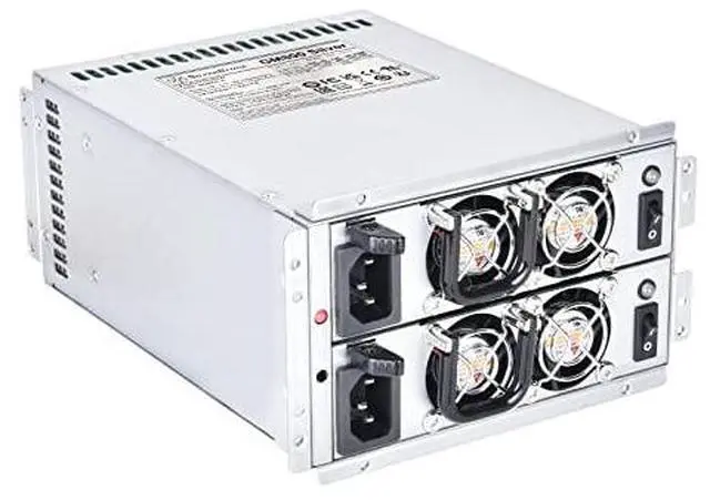 Alt view image 10 of 14 - Silverstone GM800 Silver Cybenetics Silver 800W mini redundant power supply