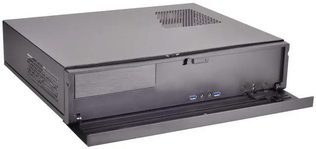Alt view image 4 of 8 - silverstone technology tek aluminum front door/steel body micro atx media center/htpc case ml04busa