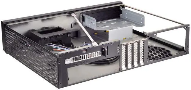Alt view image 7 of 8 - silverstone technology tek aluminum front door/steel body micro atx media center/htpc case ml04busa