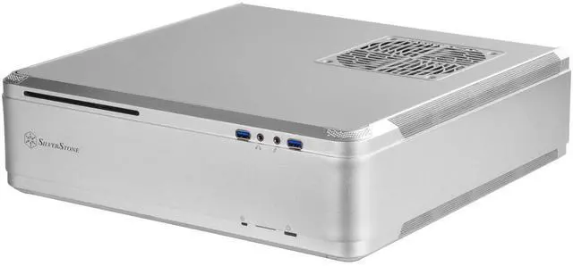 Alt view image 5 of 7 - Silver  ABS Bazel  steel body black internal   Mini-ITX  1*Slim ODD  1X3.5""  3*2.5""  2*120 fan and 1x120 fan slot  1*audio  1*MIC  2*USB3.0 Riser card:  One PCI-E x16 Expansion slots: 2  Support SFX