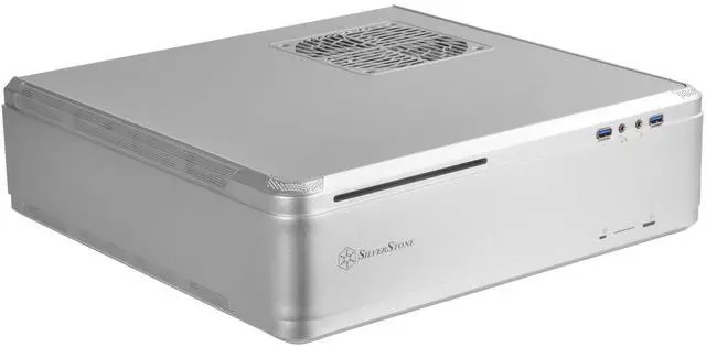 Alt view image 7 of 7 - Silver  ABS Bazel  steel body black internal   Mini-ITX  1*Slim ODD  1X3.5""  3*2.5""  2*120 fan and 1x120 fan slot  1*audio  1*MIC  2*USB3.0 Riser card:  One PCI-E x16 Expansion slots: 2  Support SFX