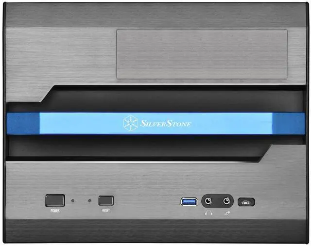 Alt view image 4 of 9 - silverstone technology micro-atx small form factor with aluminum front panel computer case gaming sst-sg12b-v2-usa