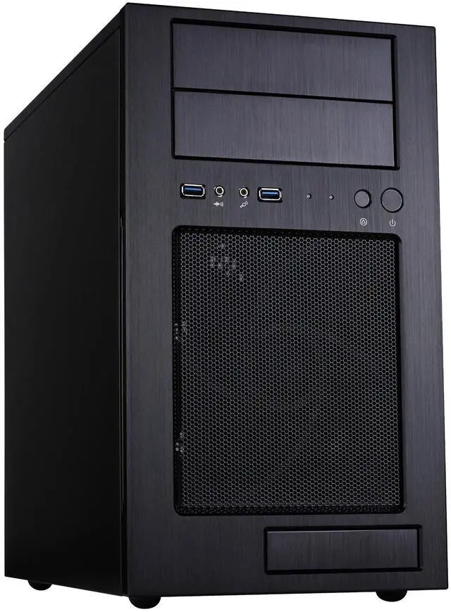 Alt view image 3 of 8 - silverstone tek micro-atx mini-dtx, mini-itx mid tower computer case with aluminum front panel and steel body tj08b-e-usa