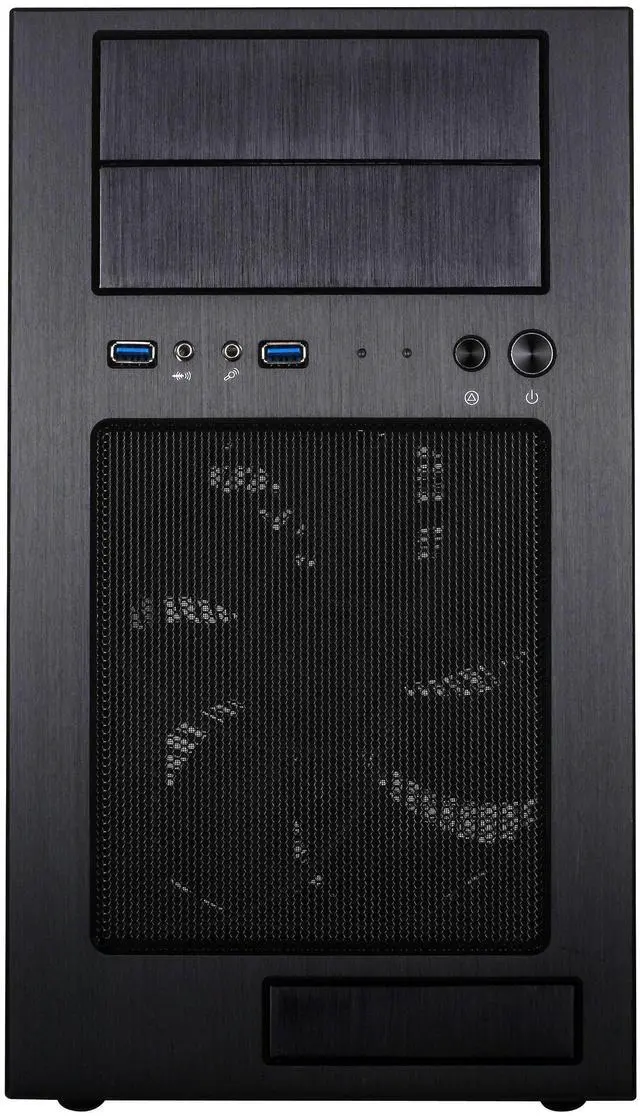 Alt view image 4 of 8 - silverstone tek micro-atx mini-dtx, mini-itx mid tower computer case with aluminum front panel and steel body tj08b-e-usa