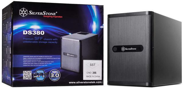 Alt view image 3 of 9 - silverstone technology ds380b premium mini-itx/dtx small form factor nas computer case, black newest version ds380b-x