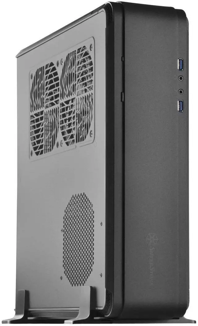 Alt view image 3 of 8 - silverstone ftz01b-e aluminum unibody mini-itx small form factor computer case with atx support in black ftz01b-e-x